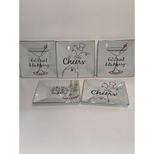 Holiday-Themed Food Network Square Plates Set Of 5